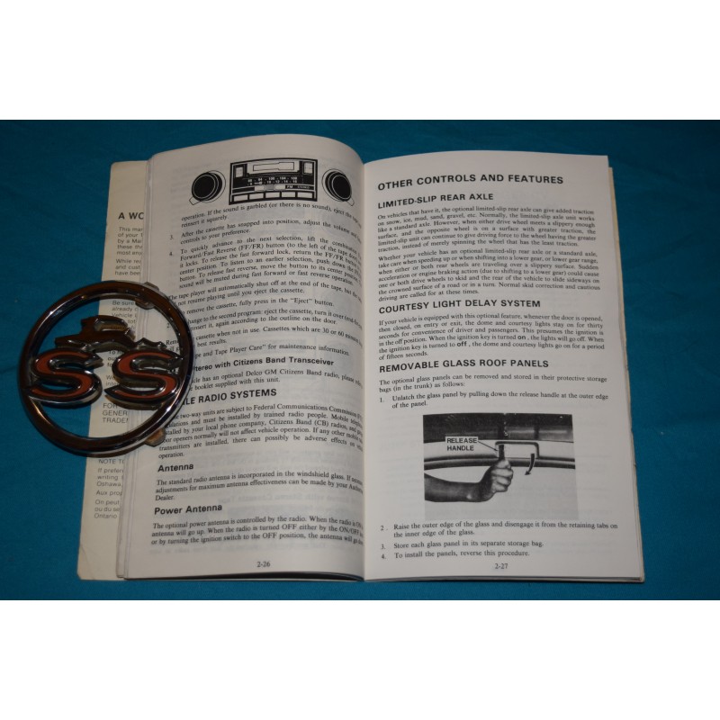 1980 Chevy Camaro Owner's Manual – Original OEM Fuses & Operation Guide