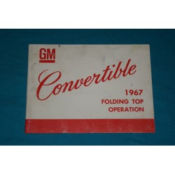 1967 F-Body Convertible top operation manual