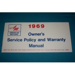 1969 NOS AMC warranty book