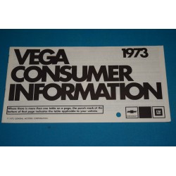 1973 Vega Consumer Information