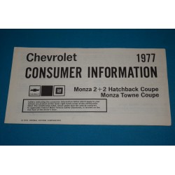 1977 Monza Consumer Information