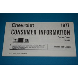 1977 Impala Consumer Information