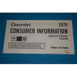 1979 Impala Consumer Information