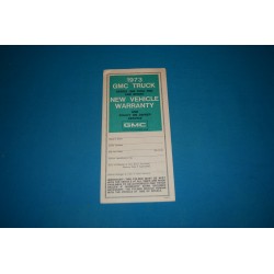 1973 GMC Jimmy / Truck / Sprint NOS Owner Protection plan