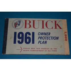 1961 Buick Owner Warranty book NOS