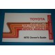 1978 NOS Toyota Warranty book