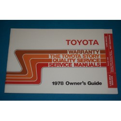 1978 NOS Toyota Warranty book