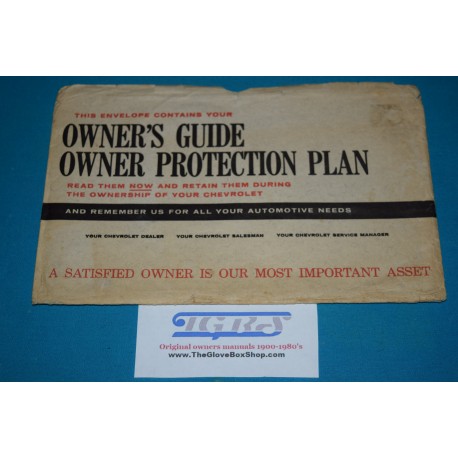 1961 - 1963 Owners Manual Bag / Envelope