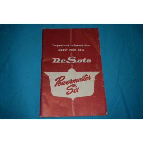 1953 De Soto owners manuals I6