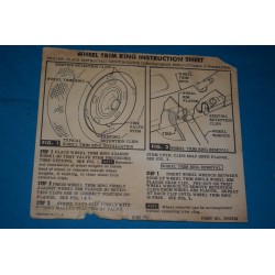 1967-1972 Chevrolet Wheel Trim Ring Instruction Sheet