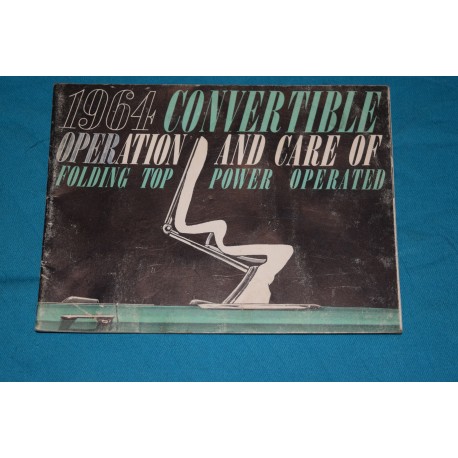 1964 Convertible Power top operation manual