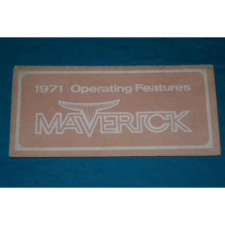 1971 Ford Maverick Owners manual