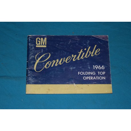 1966 Convertible Top Operation Manual