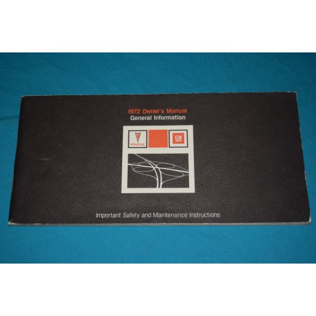 1972 General information Owners manual