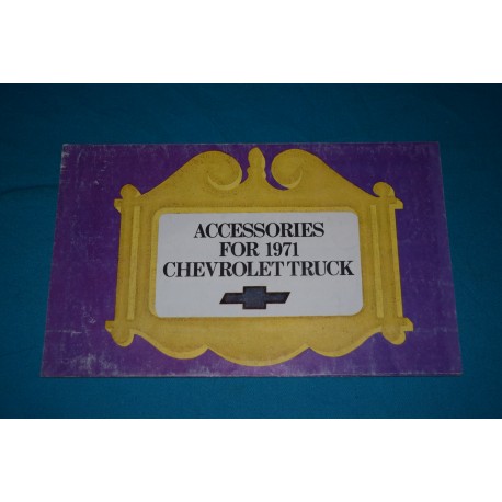 1972 Chevrolet Truck Custom Feature Accessories manual